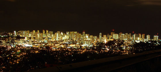 Honolulu at night